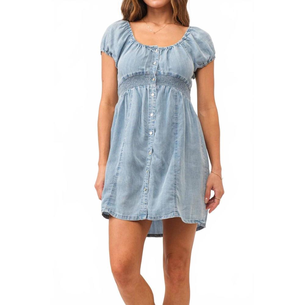 NEW NWT DEAR JOHN DENIM Charlene Tencel Denim Dress in Summer Blue